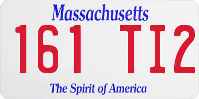 MA license plate 161TI2