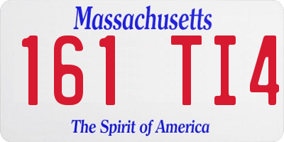 MA license plate 161TI4