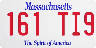 MA license plate 161TI9