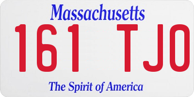 MA license plate 161TJ0