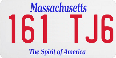 MA license plate 161TJ6