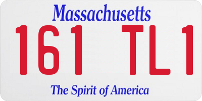 MA license plate 161TL1