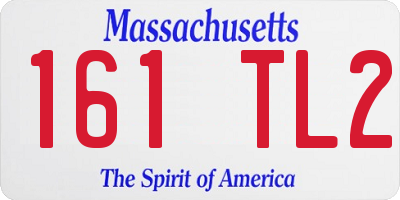 MA license plate 161TL2
