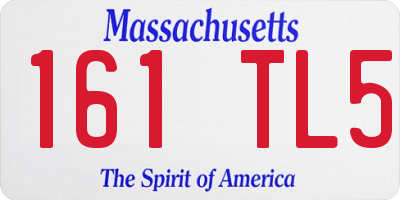 MA license plate 161TL5