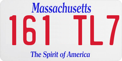MA license plate 161TL7