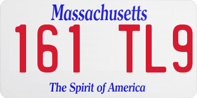 MA license plate 161TL9