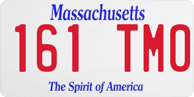 MA license plate 161TM0