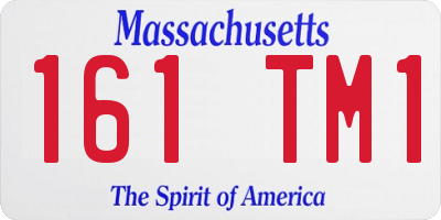 MA license plate 161TM1