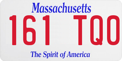 MA license plate 161TQ0