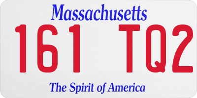 MA license plate 161TQ2