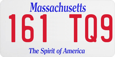 MA license plate 161TQ9