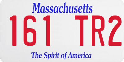 MA license plate 161TR2