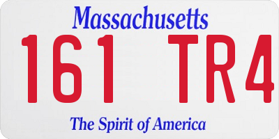 MA license plate 161TR4
