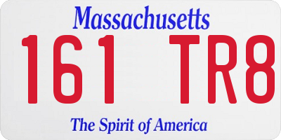 MA license plate 161TR8
