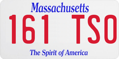 MA license plate 161TS0