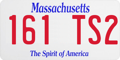 MA license plate 161TS2