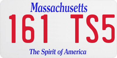 MA license plate 161TS5