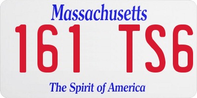 MA license plate 161TS6