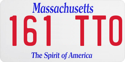 MA license plate 161TT0