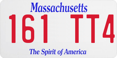 MA license plate 161TT4