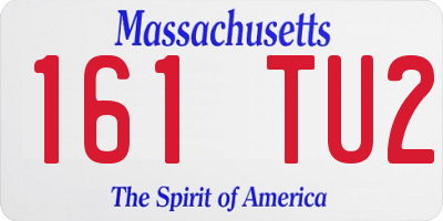 MA license plate 161TU2