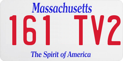 MA license plate 161TV2