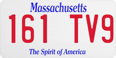 MA license plate 161TV9