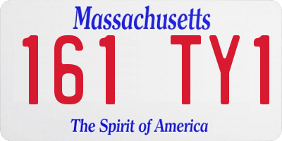 MA license plate 161TY1