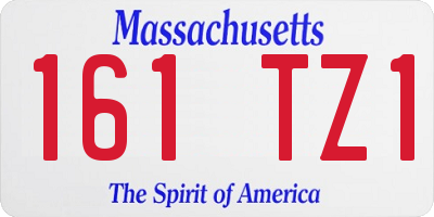 MA license plate 161TZ1