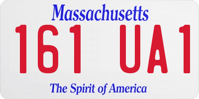 MA license plate 161UA1