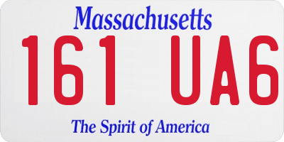 MA license plate 161UA6