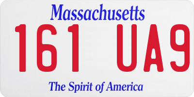 MA license plate 161UA9