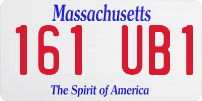MA license plate 161UB1