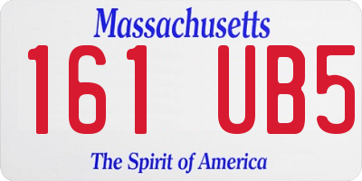 MA license plate 161UB5