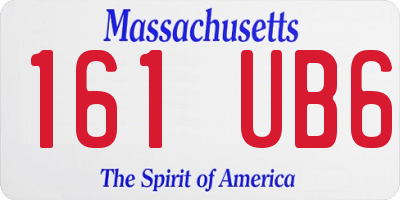 MA license plate 161UB6