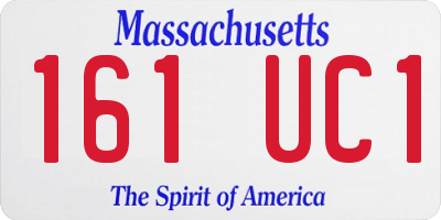 MA license plate 161UC1