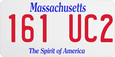 MA license plate 161UC2