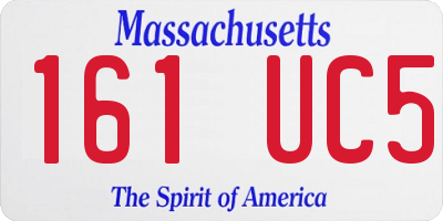 MA license plate 161UC5