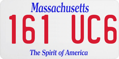 MA license plate 161UC6
