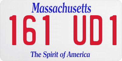 MA license plate 161UD1