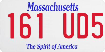 MA license plate 161UD5