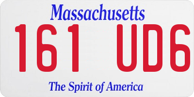 MA license plate 161UD6