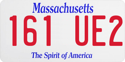 MA license plate 161UE2