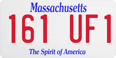 MA license plate 161UF1