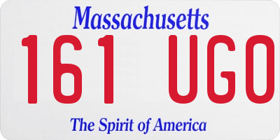 MA license plate 161UG0