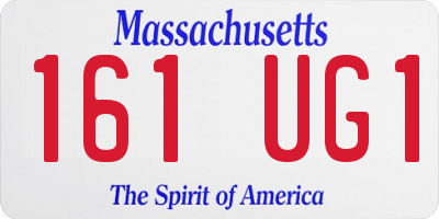MA license plate 161UG1