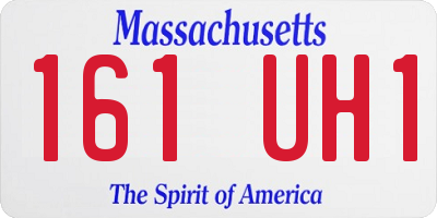 MA license plate 161UH1