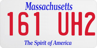 MA license plate 161UH2