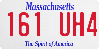 MA license plate 161UH4