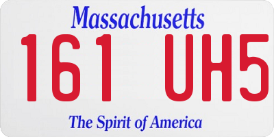 MA license plate 161UH5